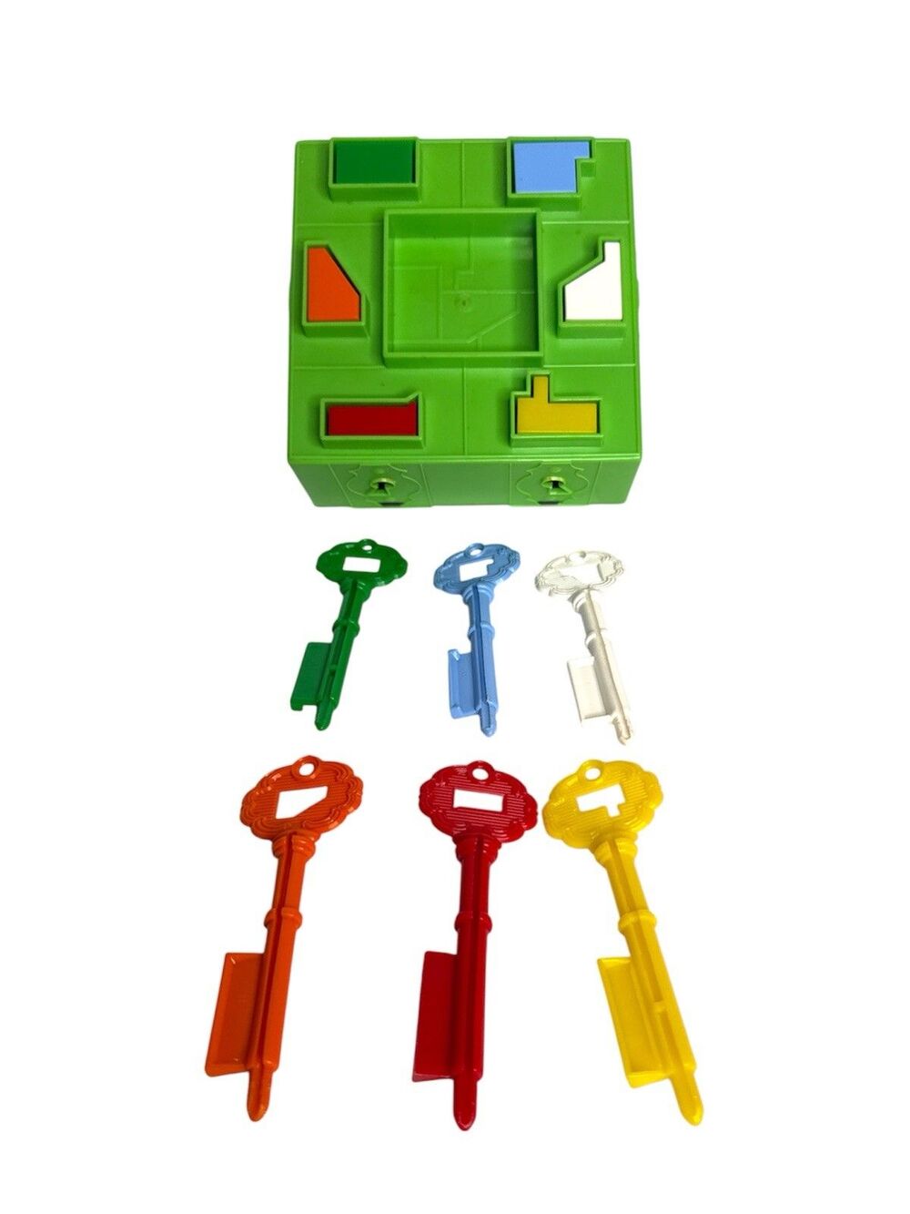 Vintage Child Guidance Questor Keys of Learning Lock/Shape Puzzle Toy Complete